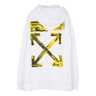 Camisa blanca holgada con cordón y degradado de flechas
