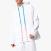 Camisa blanca holgada con cordón y degradado de flechas