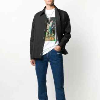 Camisa cargo negra con logo en la espalda para hombre de Off-White