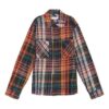 Camisa de cuadros de franela con estampado serigrafiado
