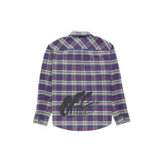 CAMISA DE FRANELA A CUADROS AZUL C/O VIRGIL ABLOH OW