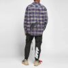 CAMISA DE FRANELA A CUADROS AZUL C/O VIRGIL ABLOH OW
