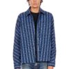 Camisa de franela a cuadros azul para hombre Off-White