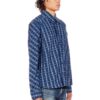 Camisa de franela a cuadros azul para hombre Off-White