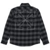Camisa de franela a cuadros con flecha, manga larga, versión negra