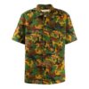Camisa de manga corta con estampado de camuflaje, versión verde