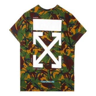 Camisa de manga corta con flechas de camuflaje verde