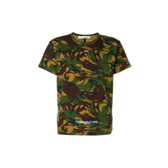 Camisa de manga corta con flechas de camuflaje verde