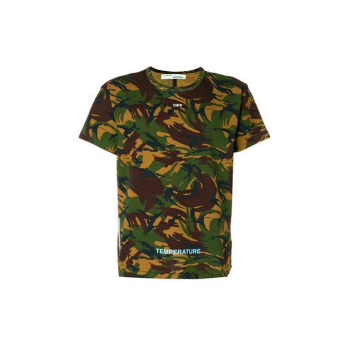 Camisa de manga corta con flechas de camuflaje verde