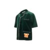 Camisa de manga corta FW20 Camisa de manga corta de terciopelo para hombre, verde