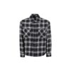 Camisa de manga larga a cuadros con estampado de flechas, negra