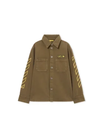 Camisa de manga larga con parche del logotipo en diagonal