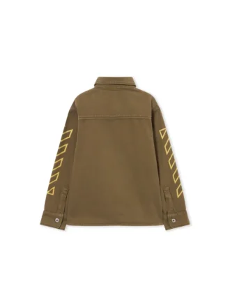 Camisa de manga larga con parche del logotipo en diagonal