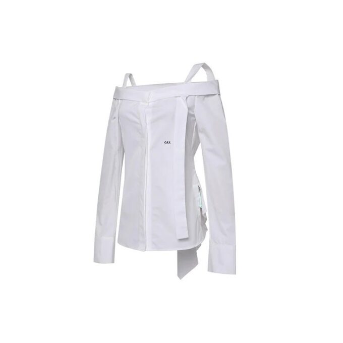 Camisa de manga larga Off-White en blanco