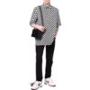 Camisa de pantalón corto a cuadros con solapa para hombre de Off-White, color negro