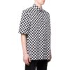Camisa de pantalón corto a cuadros con solapa para hombre de Off-White, color negro