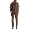 Camisa de pantalón corto con bolsillo Off-White para hombre, color liso, marrón