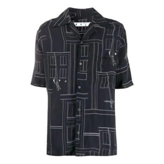 Camisa de pantalón corto con estampado festivo de pintor