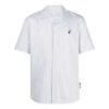Camisa de pantalón corto con rayas informal SS21, versión en blanco