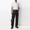 Camisa de pantalón corto con rayas informal SS21, versión en blanco