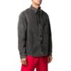 Camisa Denim de manga larga con logo estampado para hombre, color negro