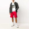 Camisa Denim de manga larga con logo estampado para hombre, color negro