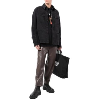 Camisa informal de manga larga de Off-White para hombre, colección Otoño-Invierno 2022, de color negro Denim