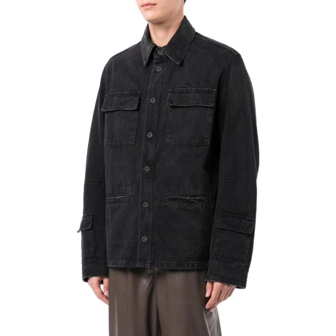 Camisa informal de manga larga de Off-White para hombre, colección Otoño-Invierno 2022, de color negro Denim
