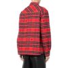 Camisa roja de manga larga holgada con solapa y logotipo bordado a cuadros de Off-White para hombre, colección primavera-verano 2022