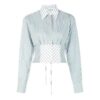Camisa tipo corsé a rayas Off-White
