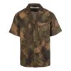 Camisa verde de pantalón corto con estampado de camuflaje para hombre de Off-White