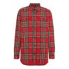Camisas a cuadros Camisa de tartán para hombre Roja