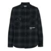 Camisas básicas holgadas de franela a cuadros, negro y gris