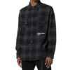Camisas básicas holgadas de franela a cuadros, negro y gris