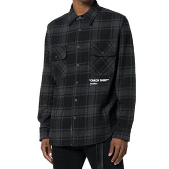 Camisas básicas holgadas de franela a cuadros, negro y gris