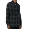Camisas básicas holgadas de franela a cuadros, negro y gris