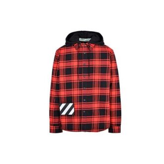 Camisas con capucha y estampado a cuadros rojo y negro «Red Black»