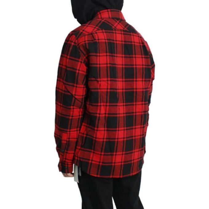 Camisas con capucha y estampado a cuadros rojo y negro «Red Black»