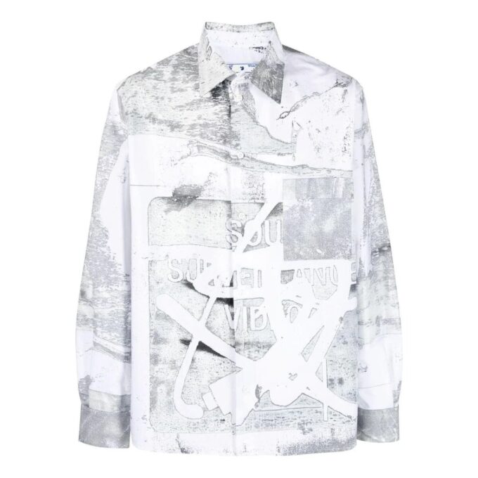 Camisas con estampado abstracto y botones en la parte delantera