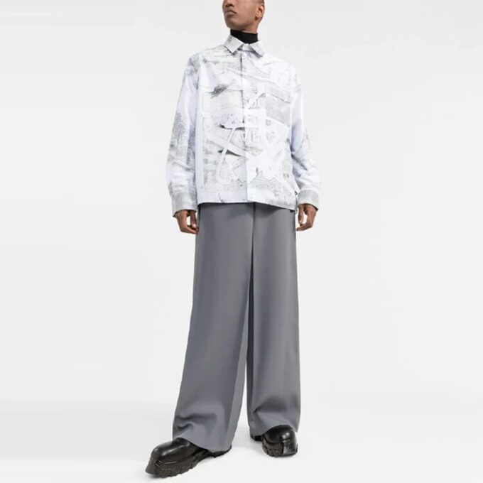 Camisas con estampado abstracto y botones en la parte delantera