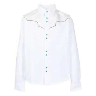 Camisas con estampado patchwork SS21, color blanco