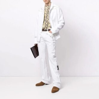 Camisas con estampado patchwork SS21, color blanco