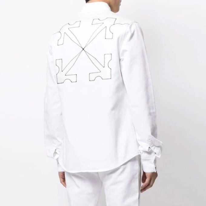 Camisas con estampado patchwork SS21, color blanco