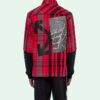 Camisas de cuadros con mangas de jersey «Rojo Negro»