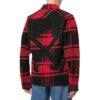 Camisas de cuello de solapa a cuadros, manga larga, versión roja