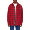 Camisas de franela a cuadros para hombre de Virgil Abloh, color rojo