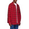 Camisas de franela a cuadros para hombre de Virgil Abloh, color rojo