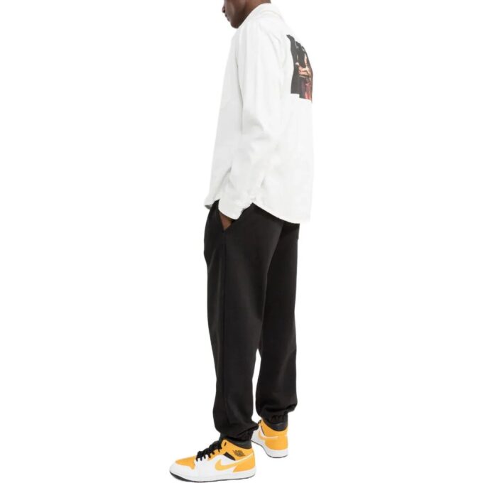 Camisas de hombre Off-White FW22 de corte holgado en Denim con estampado en la espalda, de un solo botonero, color blanco