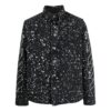 Camisas de hombre Off-White FW22 de sarga estampada, de botonadura simple y manga larga, versión estándar, color negro