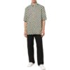 Camisas de hombre Off-White SS22, de corte holgado, con solapa y estampado a cuadros en toda la prenda